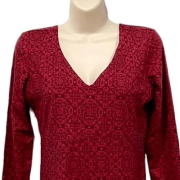 Kuhl Tahini Dress Deep Red Pullover Empire Waist New/ Sample - Picture 3 of 10